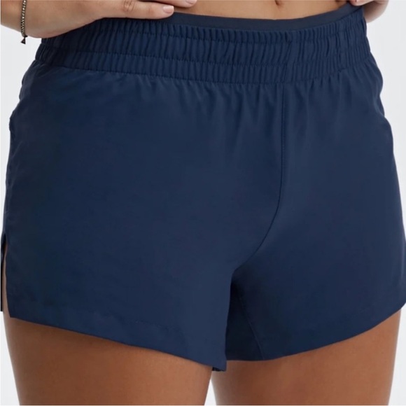 Women's Navy Blue Fabletics Athletic Shorts - Picture 2 of 2